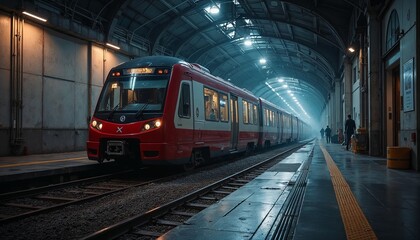 Train at the Station Platform