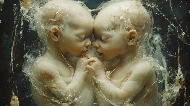 Captivating Twins Interacting in the Womb at 30 Weeks Gestation