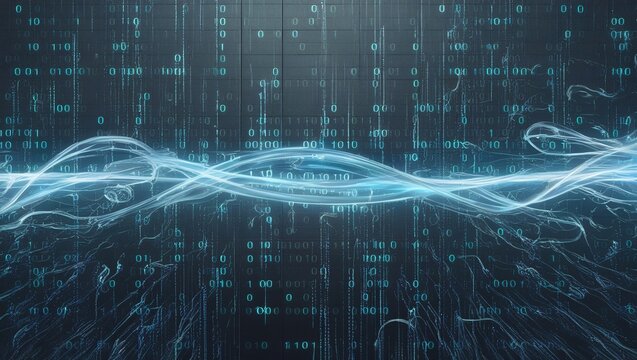 background with binary code