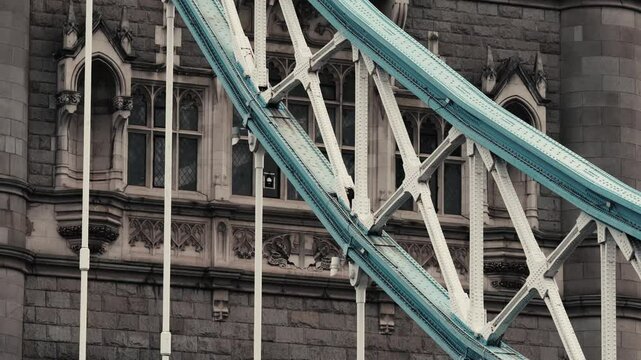 London Landmark Tower Bridge Structural Elements British Architecture, England United Kingdom, UK, Britain 