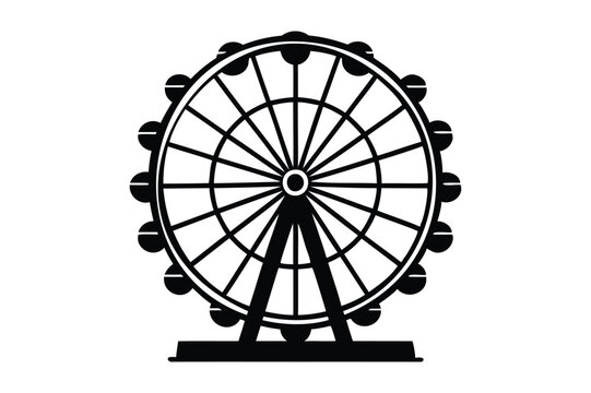 recommend clip art: ferris wheel silhouette vector illustration