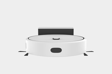 robot vacuum cleaner. For cleaning the room, home, smart, with sensors. Modern electronic device. 3d illustration