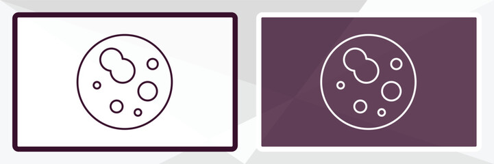 mould outline icon. Linear vector from kitchen concept. Thin line white and black mould icon isolated on white and dark background