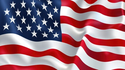 Fototapeta premium Flag of the United States, Independence day, American flag for Memorial Day, 4th of July, Labour Day, Happy 4th of July United States Independence Day, waving american national flag copy space, Ai