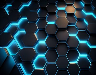 blue hexagon background
