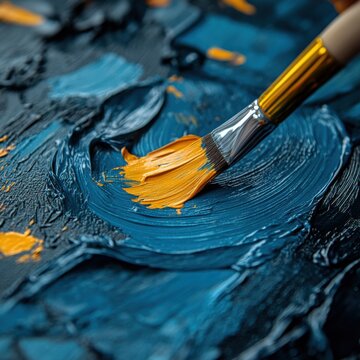 Creative Artist Mixing Vibrant Paint on Palette with Nikon Z7 II Camera, High Contrast Close-Up Shot