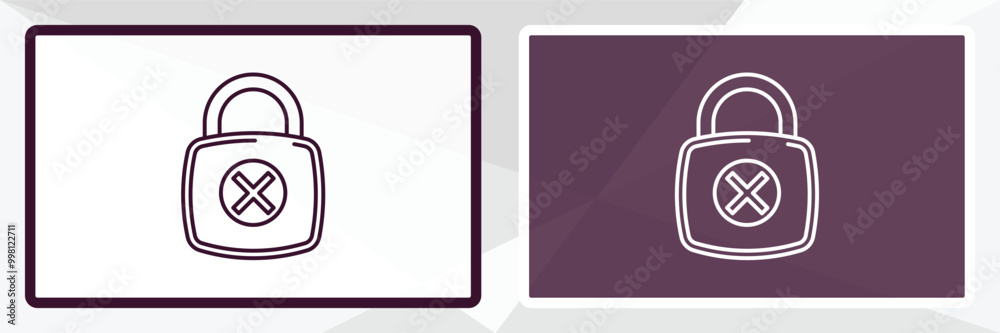 Poster insecure outline icon. linear vector from internet security concept. thin line white and black insec