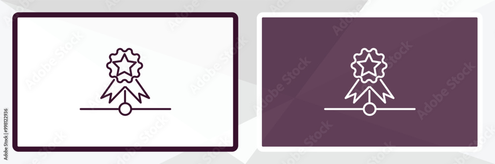 Poster network certificate outline icon. linear vector from internet security concept. thin line white and 