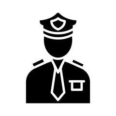 Immigration Officer glyph icon