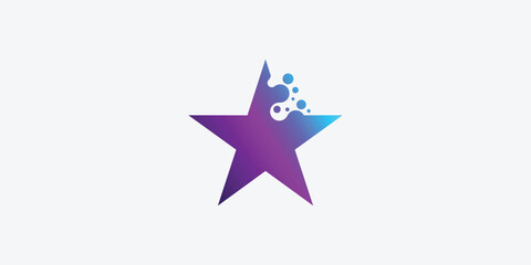 Unique and modern The cleanliness star logo design 4