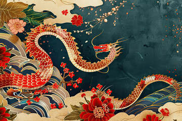 Obraz premium Beautiful greeting card with holiday composition for happy and joy celebrate New Year