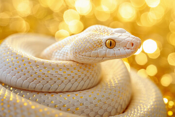 Fototapeta premium Beautiful greeting card with holiday composition for happy and joy celebrate New Year