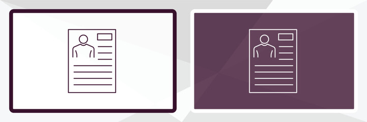 job application outline icon. Linear vector from human resources concept. Thin line white and black job application icon isolated on white and dark background