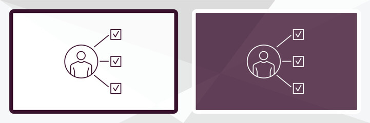 multitask outline icon. Linear vector from human resources concept. Thin line white and black multitask icon isolated on white and dark background