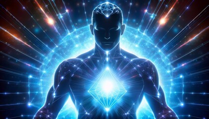 A strong man with a crystal inside him.