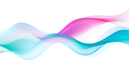 Abstract blue and green wave lines on a white background