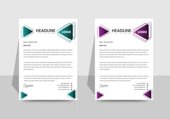 Creative modern corporate letterhead template design