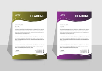 Creative modern corporate letterhead template design