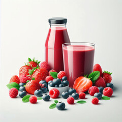 Vibrant fruit arrangement with juice