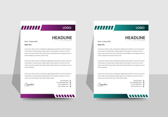 Creative modern corporate letterhead template design