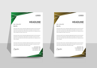 Creative modern corporate letterhead template design