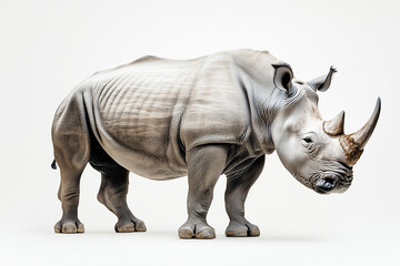 Obraz premium air of White Rhinos Standing Together in Harmony Two white rhinos standing side by side, representing the strength of unity in nature