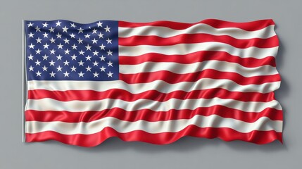 Obraz premium waving american flag usa cloth cinematic elegant generative ai