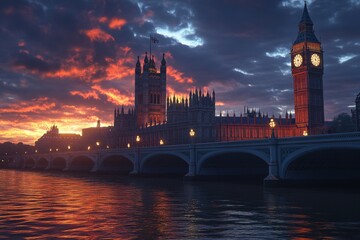 Big Ben London View Landscape Landmark