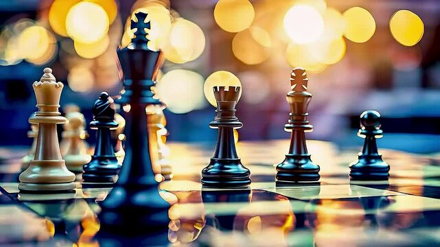 chess pieces on a board