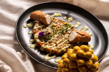 A traditional Sicilian caponata made with eggplant, tomatoes, olives, and capers. This vibrant and flavorful dish is a perfect example of Mediterranean cuisine.