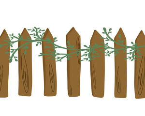 Wooden fence illustration