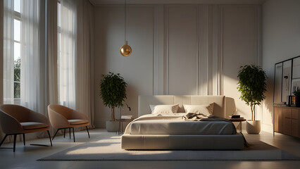 An empty white room with a window, showcasing minimalist design and open space	