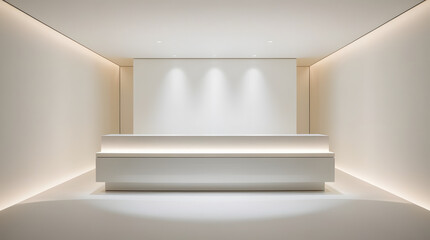 An empty white room with a window, showcasing minimalist design and open space	