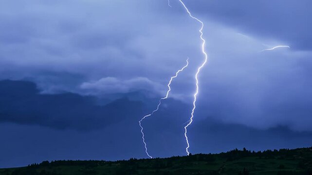 Dynamic Lightning Bolt Animation for Stormy Nights