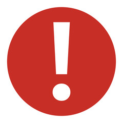 Caution sign. Exclamation mark in a red circle. Warning sign of danger