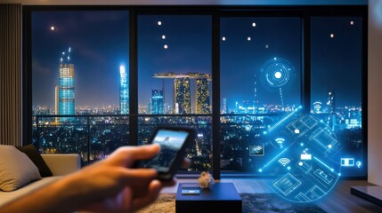 Fototapeta premium State-of-the-art energy management platform integrates IoT for efficient power usage