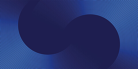 Abstract blue background with blue glowing diagonal geometric lines. Modern shiny blue rounded rectangle lines pattern. Minimalist graphic design. Futuristic