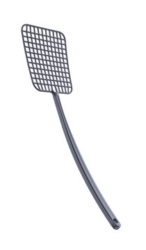 Plastic fly swatter on transparent background