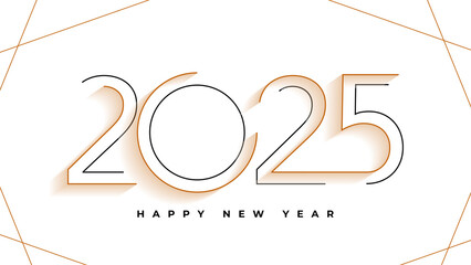 Happy New Year 2025 Greeting Card