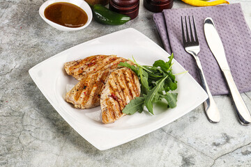 Grilled turkey breast fillet steak