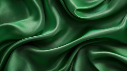 Obraz premium Green fabric texture background, showcasing the intricate details of a silk or linen pattern.