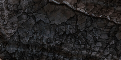 Textured of the black marble background. Gold and white patterned natural of dark gray marble texture.