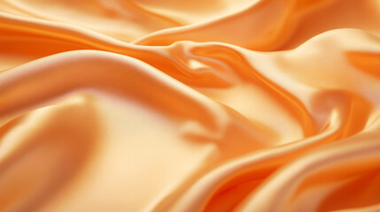 Obraz premium An elegant and beautiful orange satin or silk background, featuring a soft, blurred effect.