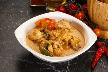 Thai Tom yum soup with chicken