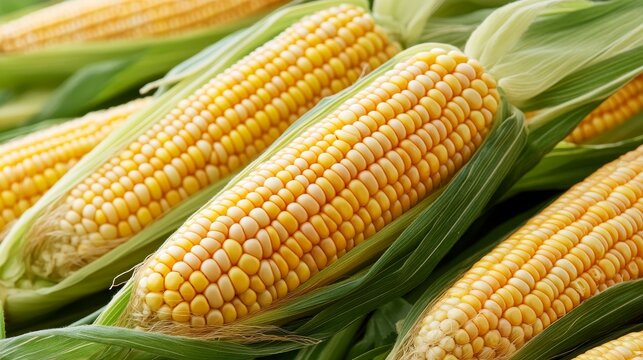 Fresh yellow corn, harvested from a field in Tegal, Central Java.