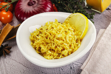 Indian cuisine lemon basmati rice