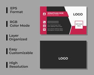 Modern business card, personal identity card, corporate card, simple business card, layout, set