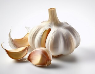 A versatile ingredient for your culinary creations: A whole garlic bulb, ready to be used in your favorite recipes