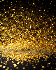 Naklejka premium gold glitter generative ai