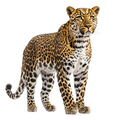 Fototapeta premium A leopard standing and looking away proudly